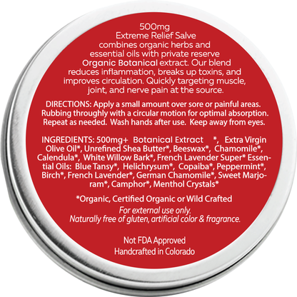 Nana's Rub Extreme Relief Recovery Salve | Organic Herbs + Essential oils